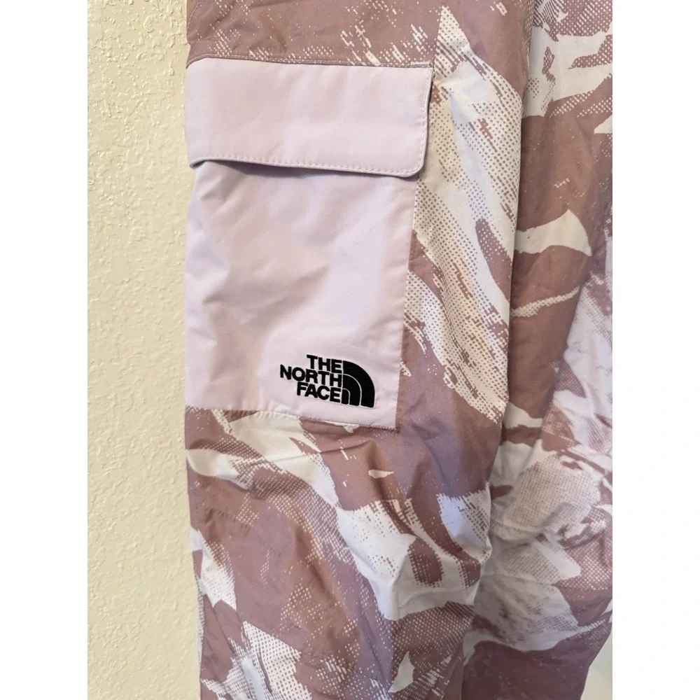 North Face Womens Freedom Bib Lavender Fog Tonal Mtn Scape Size XS Short NEW
